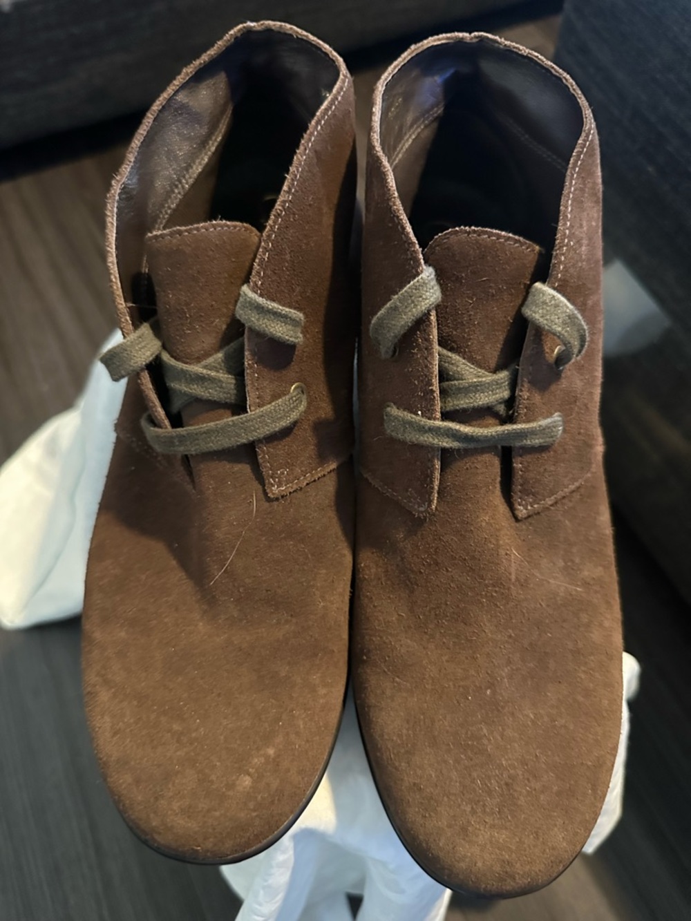 Cole Haan Brown Suede Ankle Booties